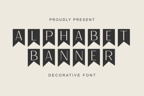 Alphabet Banner: A Unique Decorative Font for Web Headers