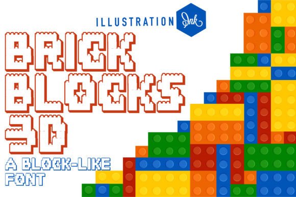 Brick Blocks 3d Font for Makers and Shop Branding