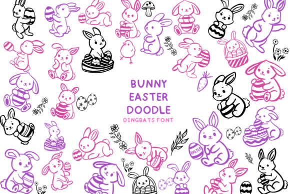 Bunny Easter Doodle Font for Marketers