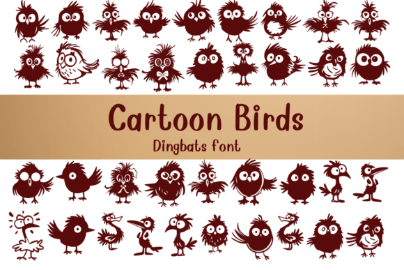Cartoon Birds Font: A Playful Typeface for Small Business Branding
