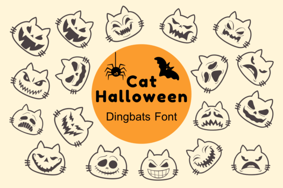 Cat Halloween Font: A Spooky Display Typeface for Web Design