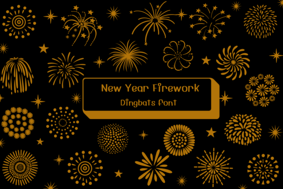 Celebrate with New Year Firework: A Festive Dingbat Font for Makers