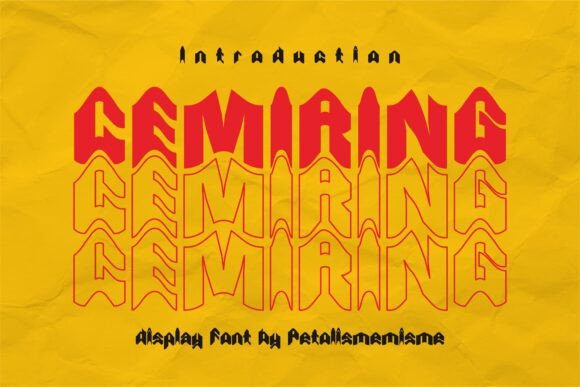 Cemiring: A Wave-Like Typeface for Editorial Design