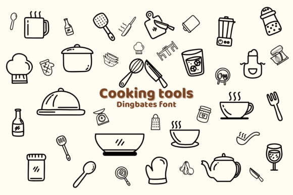 Cooking Tools Font for Web Design