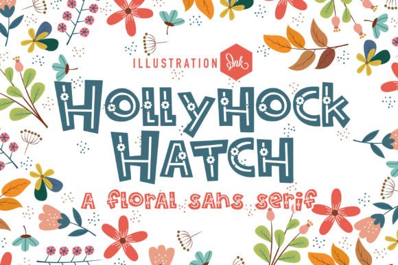 Hollyhock Hatch: A Whimsical Font for Playful Campaigns