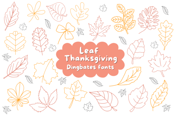 Leaf Thanksgiving Font for Handmade Labels and Cards