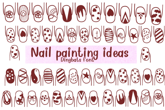 Nail Painting Ideas: A Creative Dingbat Font for Makers