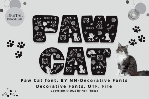 Paw Cat: A Playful Decorative Font for Web Design