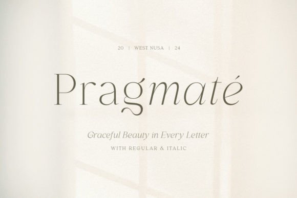 Pragmate: A Serif Font for Smart Branding