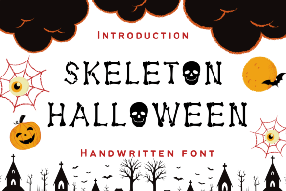 Skeleton Halloween Font for Editorial Design