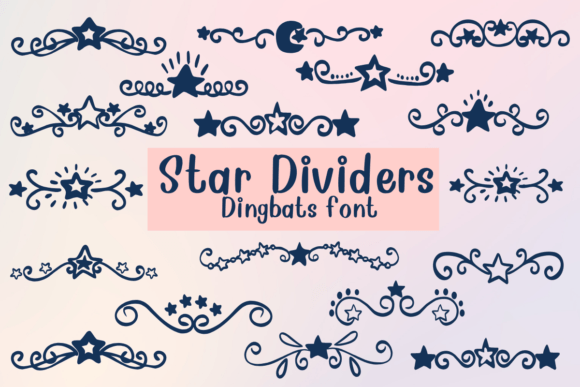 Star Dividers: A Playful Dingbat Font for Branding