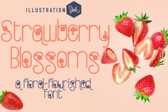 Strawberry Blossoms: A Whimsical Typeface for Editorial Charm