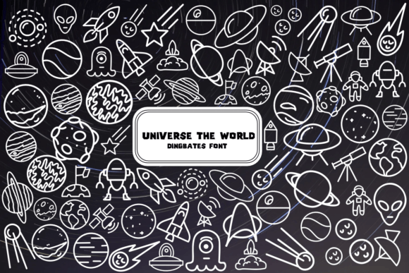 Universe the World: A Playful Dingbat Font for Cosmic Web Design